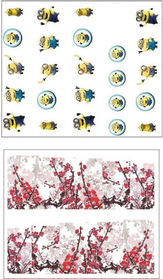 

Jenna Manicure Water Transfer Nail Art Decals Stickers- Sapphire Series NR-1156(White)