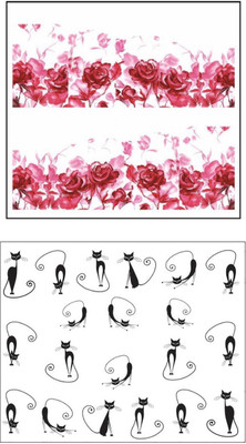 

Jenna Manicure Water Transfer Nail Art Decals Stickers- Sapphire Series NR-1054(White)