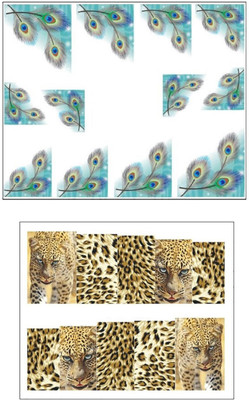 

Jenna Manicure Water Transfer Nail Art Decals Stickers- Sapphire Series NR-1174(White)