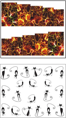 

Jenna Manicure Water Transfer Nail Art Decals Stickers- Sapphire Series NR-1035(White)