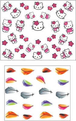 

Jenna Manicure Water Transfer Nail Art Decals Stickers- Sapphire Series NR-1151(White)