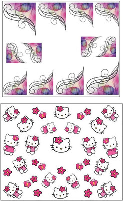 

Jenna Manicure Water Transfer Nail Art Decals Stickers- Sapphire Series NR-1321(White)