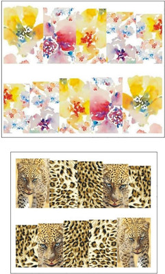 

Jenna Manicure Water Transfer Nail Art Decals Stickers- Sapphire Series NR-1060(White)