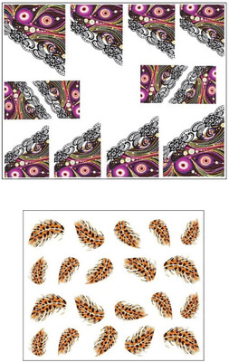 

Jenna Manicure Water Transfer Nail Art Decals Stickers- Sapphire Series NR-1198(White)