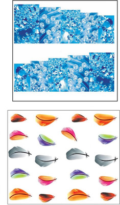 

Jenna Manicure Water Transfer Nail Art Decals Stickers- Sapphire Series NR-1018(White)