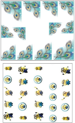 

Jenna Manicure Water Transfer Nail Art Decals Stickers- Sapphire Series NR-1301(White)
