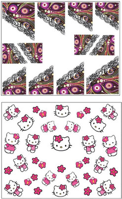 

Jenna Manicure Water Transfer Nail Art Decals Stickers- Sapphire Series NR-1310(White)