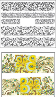 

Jenna Manicure Water Transfer Nail Art Decals Stickers- Sapphire Series NR-1127(White)