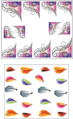 

Jenna Manicure Water Transfer Nail Art Decals Stickers- Sapphire Series NR-1227(White)