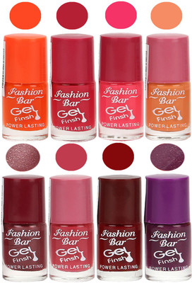 

Fashion Bar Nail Polish Combo Multicolor(Pack of 8)