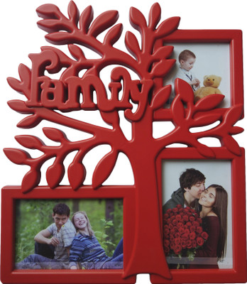 

ME Decor Generic Photo Frame(Red, 3 Photos)