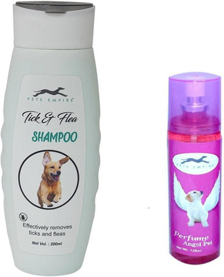

Pets Empire Combo Offer Dog and Cat Perfumes: (Angel Pet, 135 ML) + Dog and Shampoo (Tick flea, 200 ML) Flea and Tick Natural Dog Shampoo(335 ml)