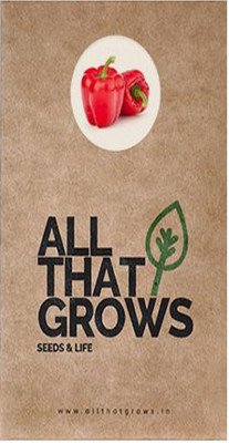 AllThatGrows Red Capsicum Seeds, Shimla Mirch Seeds, Sweet Bell Pepper Seeds Pack of 100 Seeds Seed(100 per packet)