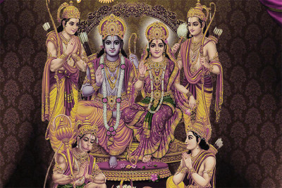 

Shri-Ram-Darbaar-poster. Poster Paper Print(18 inch X 12 inch, Rolled)