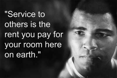 

service-to-others-muhammad-ali Poster Paper Print(18 inch X 12 inch, Rolled)