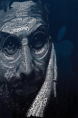 

steve-jobs-typographic-portrait-poster Poster Paper Print(18 inch X 12 inch, Rolled)