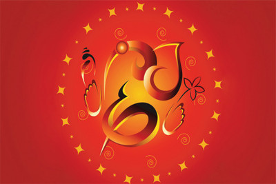 

Round star ganesh Poster Paper Print(18 inch X 12 inch, Rolled)