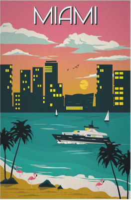 

miami poster PRINT UPDATE FINAL Poster Paper Print(18 inch X 12 inch, Rolled)