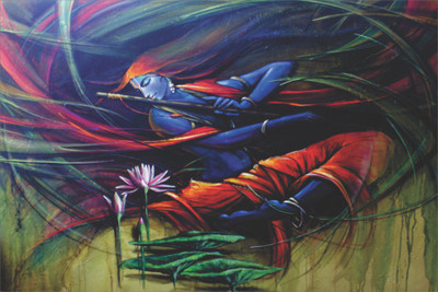 

lord krishna. Poster Paper Print(18 inch X 12 inch, Rolled)