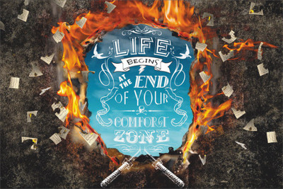 

life_begins_at_the_end_of_your Poster Paper Print(18 inch X 12 inch, Rolled)