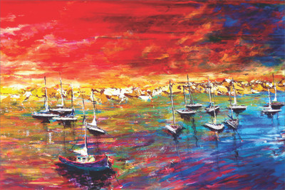 

sai boats Poster Paper Print(18 inch X 12 inch, Rolled)