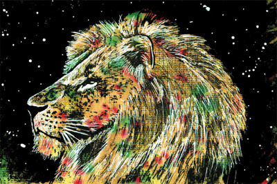 

lion poster Poster Paper Print(18 inch X 12 inch, Rolled)