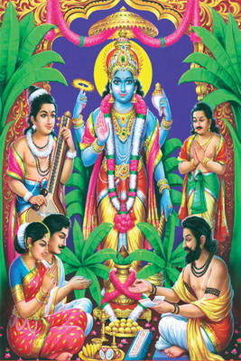 

Sri Satyanarayana Swamy Poster Paper Print(18 inch X 12 inch, Rolled)