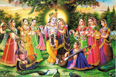 Lord Krishna poster Poster Paper Print(18 inch X 12 inch, Rolled)