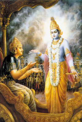 

Krishna-Arjun poster. Poster Paper Print(18 inch X 12 inch, Rolled)