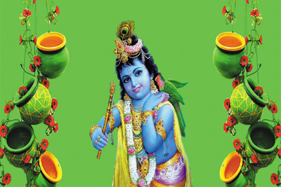 

Lord-Krishna-cute Poster Paper Print(18 inch X 12 inch, Rolled)