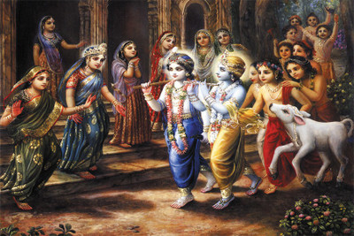 

Krishna-Balaram poster Poster Paper Print(18 inch X 12 inch, Rolled)
