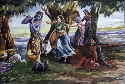 

Beautiful krishna panting 9 Poster Paper Print(18 inch X 12 inch, Rolled)