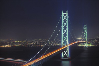 

akashi-kaikyō bridge Poster Paper Print(18 inch X 12 inch, Rolled)