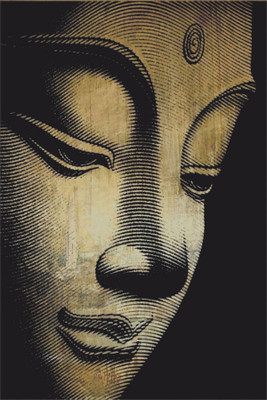 

posterhouzz-buddha-sculpture-face. Poster Paper Print(18 inch X 12 inch, Rolled)