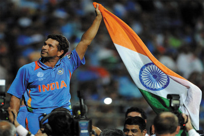 

sachin ten Poster Paper Print(18 inch X 12 inch, Rolled)