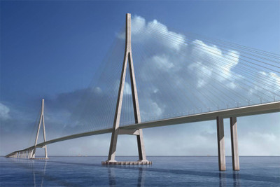 Sutong-Bridge. Poster Paper Print(18 inch X 12 inch, Rolled)