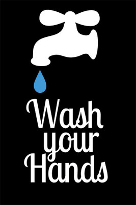 

RadhaKripa wash your hands poater5 Paper Print(18 inch X 12 inch, Rolled)