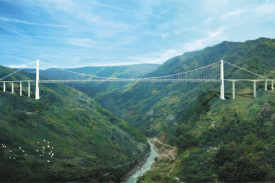 

highest suspension bridge in china Poster Paper Print(18 inch X 12 inch, Rolled)