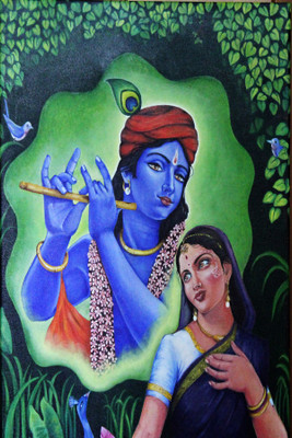 

radha krishn poster Poster Paper Print(18 inch X 12 inch, Rolled)