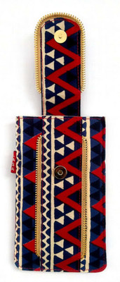 

Must Visit Attractive Zip design Blue & Red Mobile Pouch Mobile Pouch(Blue)