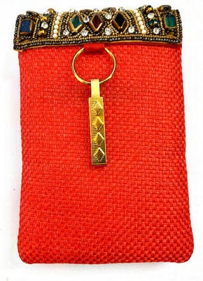 

Must Visit New Attractive Diamond ,Pearls & Stone Pink Mobile Pouch Pouch(Pink)