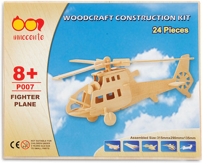 

Spice Innocente Beige Wooden Helicopter Construction Kit(24 Pieces)