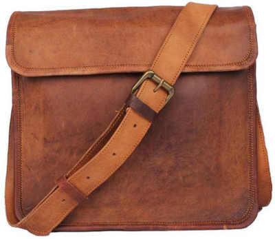 

iHandikart Women Casual Brown Genuine Leather Sling Bag
