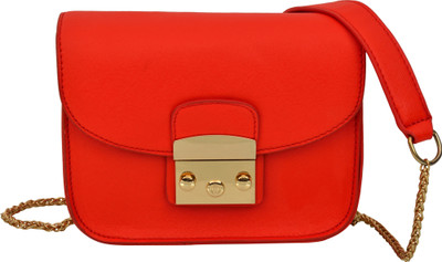

Fiona Trends Women Casual Red PU Sling Bag