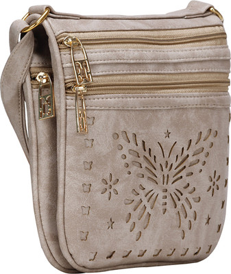 

WhiteAsh Women Casual Beige PU Sling Bag