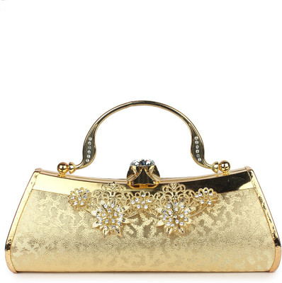 

London Design Women Casual Gold PU Clutch