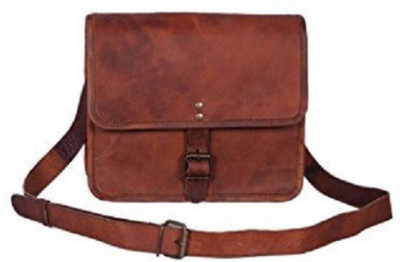 

iHandikart Men & Women Formal Brown Genuine Leather Sling Bag