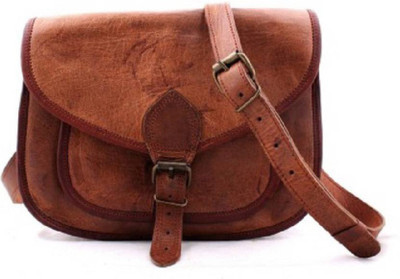 

iHandikart Girls Formal Brown Genuine Leather Sling Bag