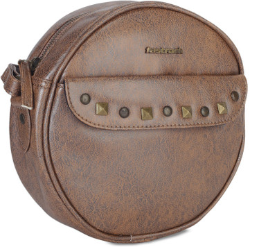 

Fastrack Women Casual Tan PU Sling Bag