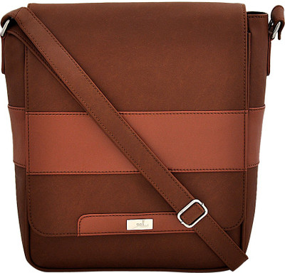 

Yelloe Men Tan PU Messenger Bag